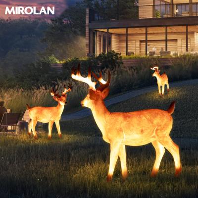 China Theme Park Deer Pathway Decor Lights Landscape Fixture 3000K Waterproof Outdoor Animal Lawn Light Yard Street Lights for sale