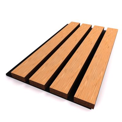 China Contemporary Customize Acoustic Oak Wood Slat Soundproofing Diffuser Akupanel Wall Screens for sale