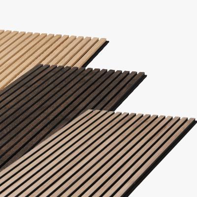 China Contemporary Decorative Akupanel Slat Studio Diffuser Wood Sound Proofing Wooden Acoustic Panels for sale