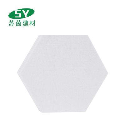 China Highly Effective Hexagon Affordable Polyester 100% Sound Absorption PET Sound Absorbing Acoustic Panel for sale