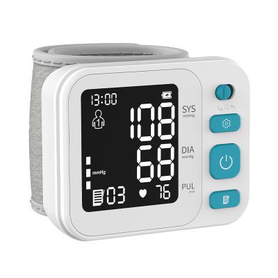 China Hot Sale Acrylic Sphygmomanometer Cuff Digital Wrist Blood Pressure Machine with Backlight and Voice Wrist Blood Pressure Monitor for sale