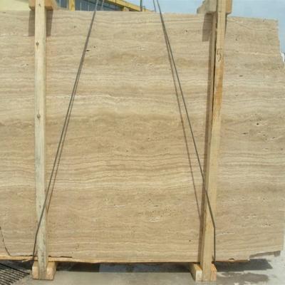 China Modern Natural Stone Travertine Marble Slab Roman Beige Price for sale