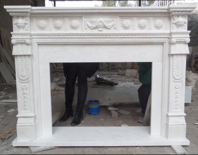 China Modern French Indoor Marble Mount Style Stone Technique Fireplace for sale