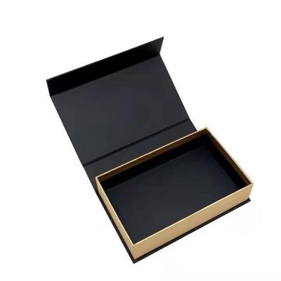 China Recycled Materials Custom Recycled Gift Paper Cardboard Packaging Collapsible Magnetic Lid Box With Ribbon Closure for sale