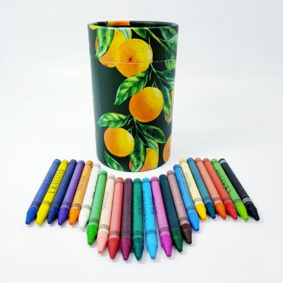 China Non Toxic Custom Logo And Packaging Non Toxic Colored Crayons For Kids for sale