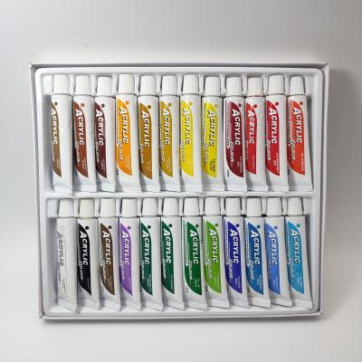 China Non-toxic Professional 24 Colors Acrylic Paint Artist Set 12ml for Artist Acrylic Paint for sale