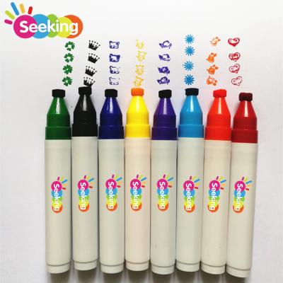 China User: more than 3 years of colorful non-toxic color pen water stamp funny design for display your imagination for sale