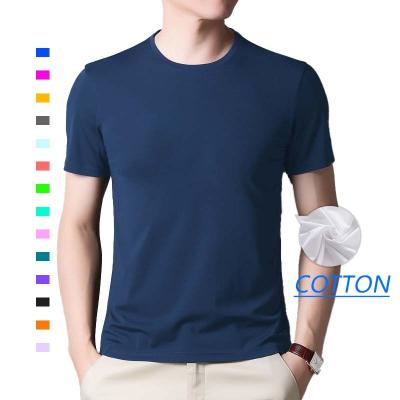 China stylish Anti-wrinkle designers high quality around neck plain unisex 100% cotton plain plus size T-shirts for men for sale