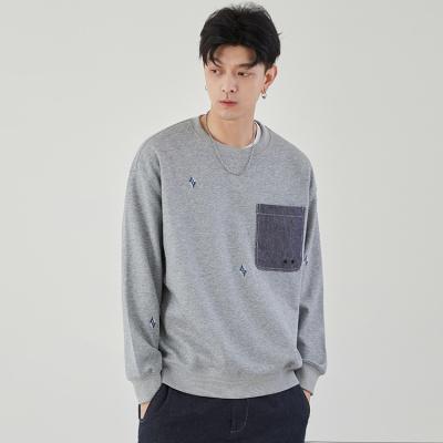 China Custom Wholesale Embroidery 50% Cotton 50% Polyester Casual Pullover Anti-wrinkle Vintage Oversized Men's Hoodies Sweatshirts for sale