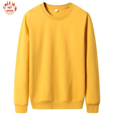 China Factory Autumn Jumper Premium Round Neck 100% Cotton Anti-Shrink Pullover Bulk Oversized Mens Hoodies Sweatshirts for sale