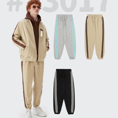 China Anti-Wrinkle Hot Sale Winter 50% Cotton 50% Polyester Zip Up Vintage Men Hoodie Sweatpants And Hoodie Set for sale