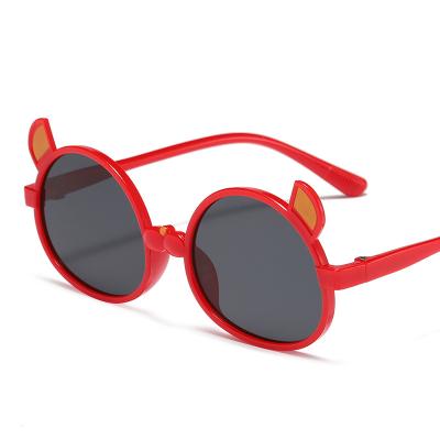 China New Fashion Sunglasses Euromonk Cartoon Cute Cat Ear Children Sun Glasses PC Frame Polarized Sunglasses For Kids UV400 for sale