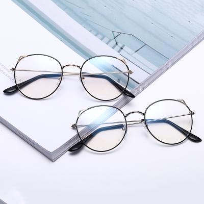 China Wholesale Eyewear Men Women Anti Optical Glasses Euromonk Anti Student Blue Light Cute River Cat Ear Celebrity Optical Frame Design Eye Gl for sale