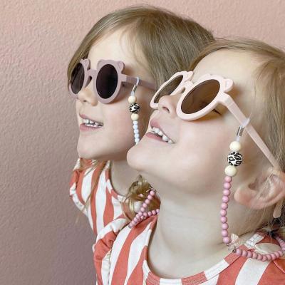 China Fashion Sunglasses Euromonk Kids Round Glasses Two Cute Bear Children Tend Eyewear Bear Style Sunglasses for sale