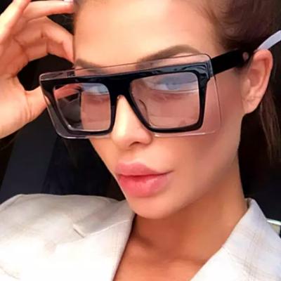 China Fashion Sunglasses Euromonk Men Women PC Frame Sunglasses Big Shape Sun Glasses Where Shades Fit Oversized Sunglasses for sale