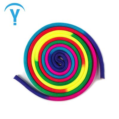 China Home\Gym\Supply Rainbow Gradient Color Gymnastics Dedicated Rope Gym Rope Sports Performance Training Artistic Competition for sale