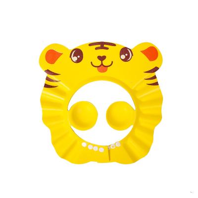 China tiger&pig&panda design baby shampoo hat adjustable soft EVA Kids Shower Cap Baby ear eye protection cap baby shower hat for sale