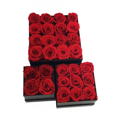 China Party Dusty Rose Flowers Preserved Red High Quality Red Roses Custom Made Wholesale for sale