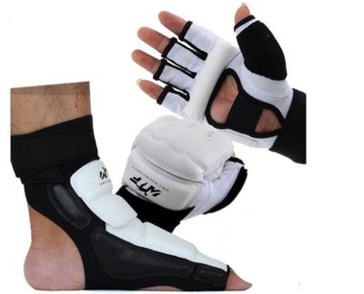 China Adult Safety GLOVE wtf Approved Guard Karate Hand Foot Gloves Guard Kickboxing Boot Palm Ankle Protect Taekwondo Gloves for sale