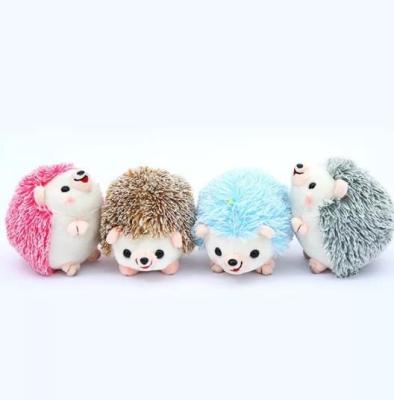 China Fun Plush Hedgehog Toys Key Chain Ring Pendant Plush TOY Animal Stuffed Anime Car Fur Gifts for sale