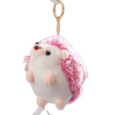 China 2022 Fun Plush Hedgehog Toys Key Chain Ring Pendant Plush TOY Animal Stuffed Anime Car Fur Gifts for sale