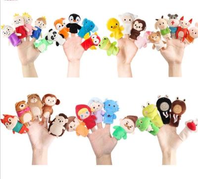 China Toy Tell Story Props Cartoon Dolls Animal Hand Puppet Cute Fun Finger Puppet Plush For Kids Children Toys for sale