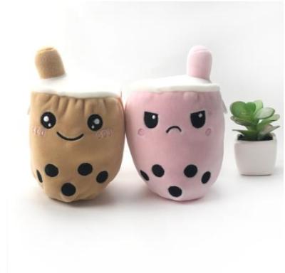 China 2022 Reversible Fun Cartoon Milk Tea Shaped Pillow Plush Toys for sale