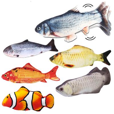 China Stocked Dancing Fish Cat Toy Cat Flapping Kicker Electric Simulation 2022 Usb Electric Movable Catnip Flippity for sale