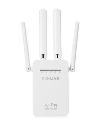 China Long Range Multi-Service Wireless Extender Router 300Mbps Wifi Repeater PIXLINK Wifi 802.11b Home Network WI-FI / GN 2 Ports 4 Antennas WR09 for sale