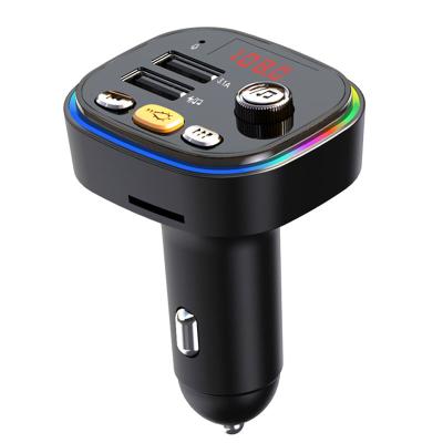 China Atmosphere C20 Multifunctional Colorful Lights Car Calling Handsfree Charger TF Card/U Disk Player Wireless MP3 Player for sale