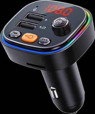 China 2021 New Arrival Multifunctional Support U Disk C20 Car Kit Fm Transmitter Colorful Wireless Handsfree Mp3 Player With Dual USB Charger for sale