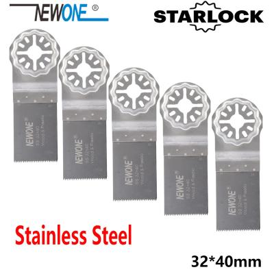 China NEWONE Starlock 32*40mm Stainless Steel Saw Blades fit Power Oscillating Tools multi-function tool for Cutting Wood 32*40mm for sale