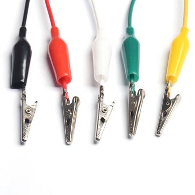 China 10 pieces and sets of 5 color test lead and nickel plated steel clips, 20.5 inch for sale