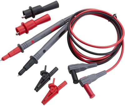 China Copper Multimeter Diagnostic Tools Test Probe Leads Kit CAT III 1000V and CAT IV 600V with Threaded Clips for sale