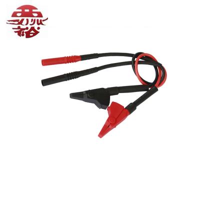 China 20A RED/BLACK Clip Spring Clip Nickel Plated Steel Staple To Banana Plug Cable for sale