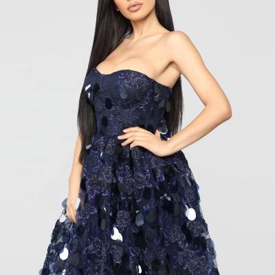 China 2019 Anti-wrinkle even dress fashionable women's elegant mermaid sequin long dresses for sale