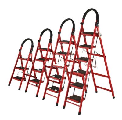 China Universal Folding Ladders Household Portable Folding Steel 2-6 Steps Ladder for sale