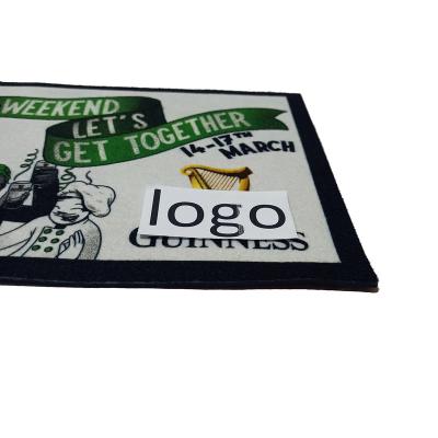 China Bar Accesnories Protective Felt Dye Sublimation Bar Mat For Dining Table for sale