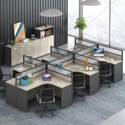 China Simple modern office furniture table staff position card screen modern office staff and chair combination company for sale