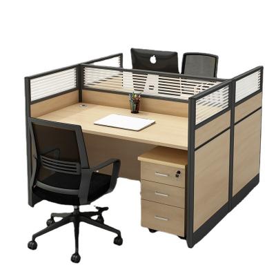 China modern 4 person office staff card seat desk and chair simple modern desk made in china for sale