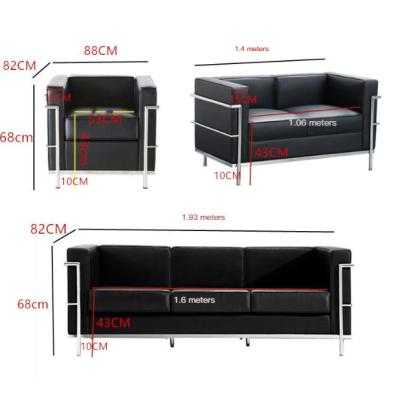 China Contemporary Simple Modern Stainless Steel Business Office Sofa Combination Reception Classic Single Seat for sale