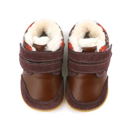 China Manufacturer Low Price Stock Light Weight Real Fur Leather Super Soft Stylish Western Flat Boots For Little Boy Girl Kids Teenagers for sale