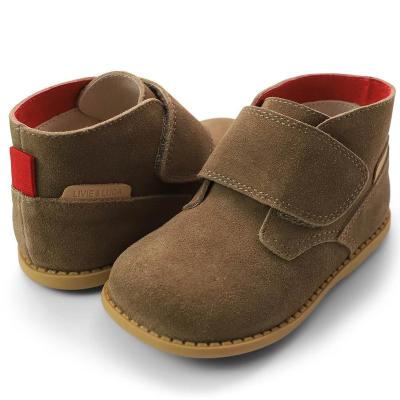 China Real Stock Recyclable Low Price Manufacturer TipsieToes Fur Leather Super Soft Stylish Western Flat Boots For Little Boy Girl Kids Teenager for sale