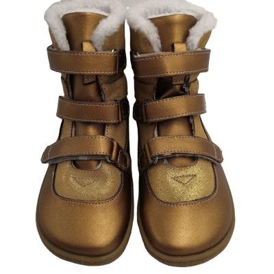 China Low Stock Flat Price Manufacturer TipsieToes Real Fur Leather Super Soft Stylish Western Flat Boots For Little Boy Girl Kids Teenagers for sale