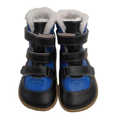 China Low Stock Flat Price Manufacturer TipsieToes Real Fur Leather Super Soft Stylish Western Flat Boots For Little Boy Girl Kids Teenagers for sale