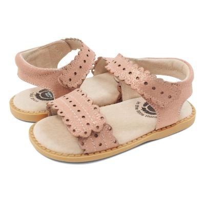 China High Quality Cute Livie and Luca Print Barefoot Cute Casual Genuine Leather Dress Print Slipper Sandal for Baby Toddler Youth Girl for sale