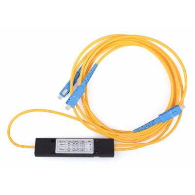 China Hot Sale Factory Selling ABS SC FC LC ST 1:2 Box Shaped PLC Fiber Optic Optical Connector SC/UPC PLC Communication PLC Optical Splitter for sale