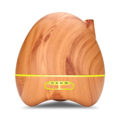 China Fashional Portable Electric Essential Oil Diffuser Ultrasonic Air Humidifier 300ml USB For Car Wood Grain LED Lights Diffuser For for sale