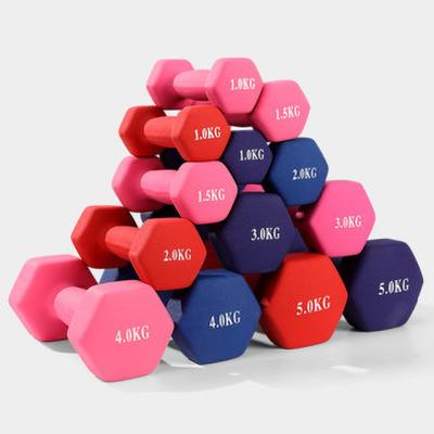 China Custom Home Use Mancuernas York Dumbbell 2 Pound Neoprene Hand Weights Blue Coated Neoprene Dumbbell for sale