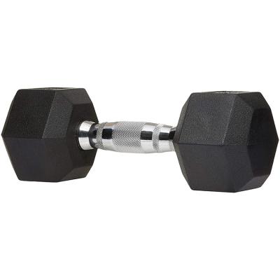 China Universal Custom Made High Quality Whole Body Logo Exercises Hex Books Rubber Dumbbells for sale